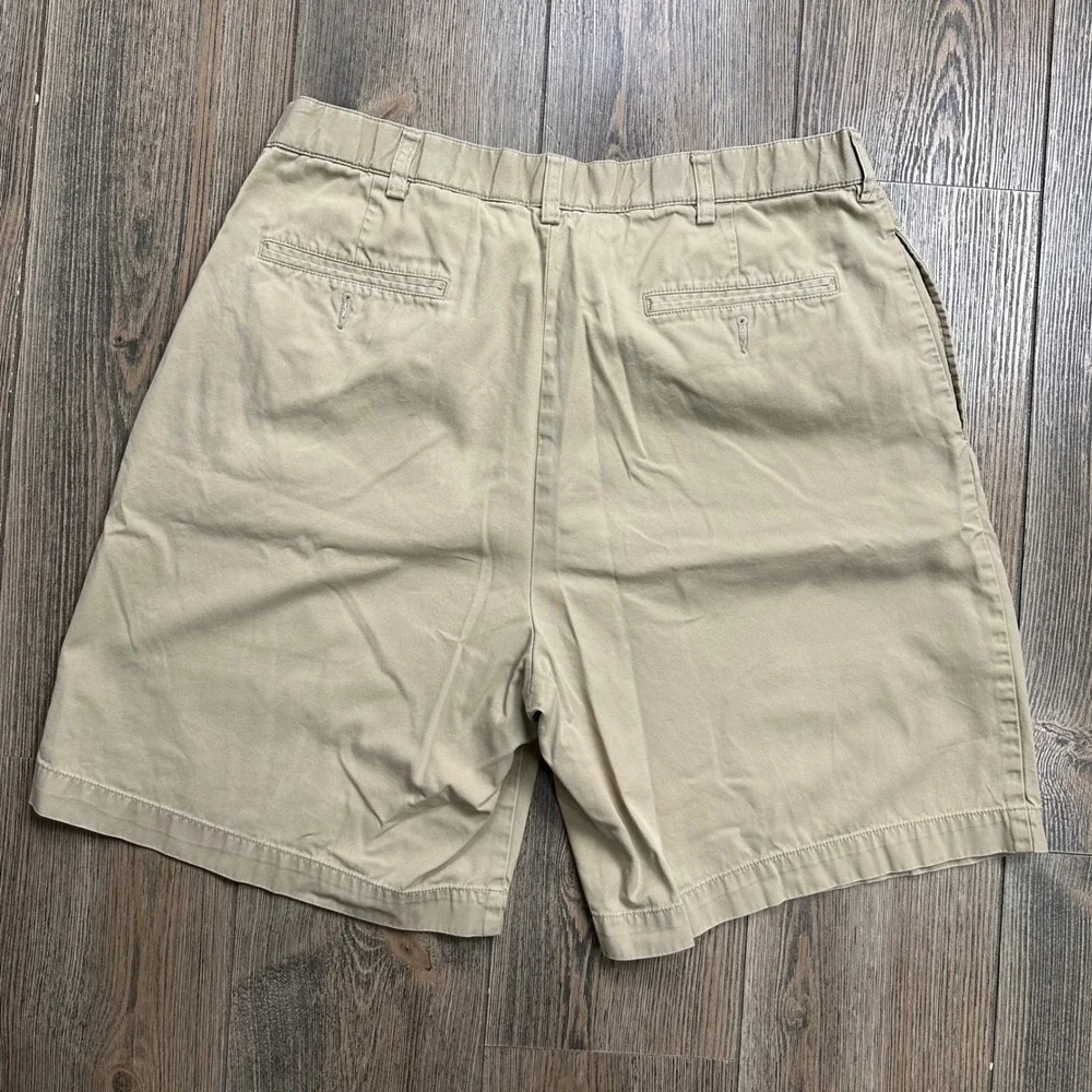 Polo Ralph Lauren Tyler Short Mens 35 Khaki Tan Pleated Cotton Chino Shorts 9in